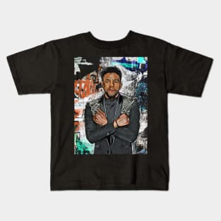 chadwick boseman pop art Kids T-Shirt